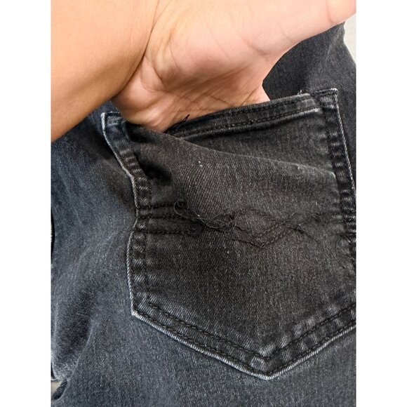 Denizen Levi's 216 Slim Jeans Men's W32 L32 Black Stretch Denim Faded Distressed - Picture 15 of 16